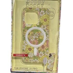 XO Poppy IPHONE 15 PRO MAXPhone Case MagSafe Compatible Yellow Floral Cottagecor